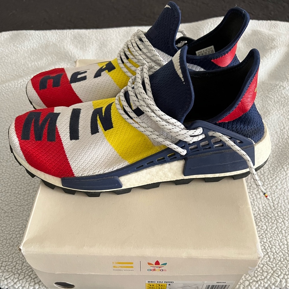 PHARRELL X BILLIONAIRE BOYS CLUB X NMD HUMAN RACE TRAIL SIZE 12 - Picture 11 of 13